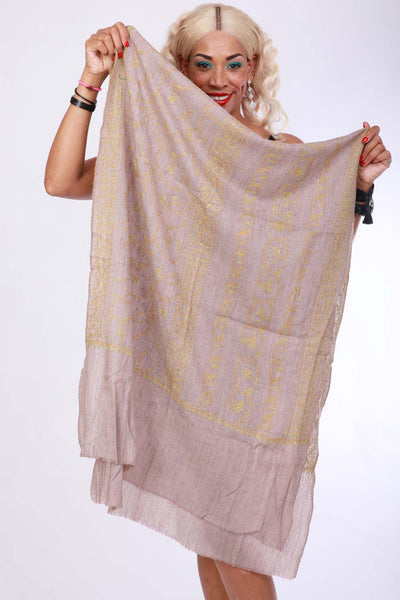 Friendship: Gold Dust Printed Pashmina Stole